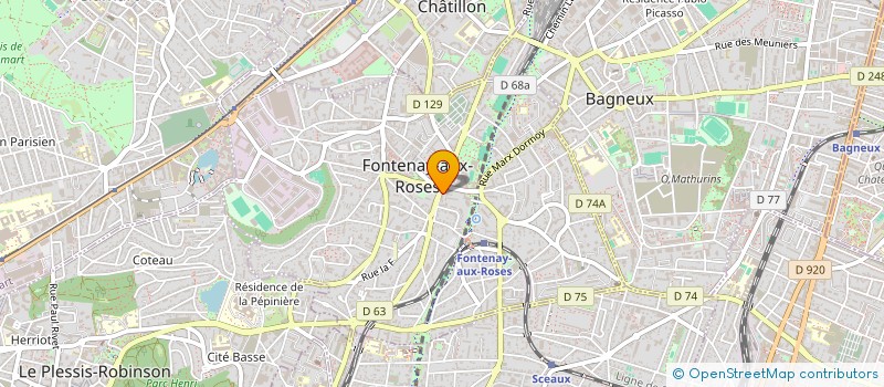 localisation de l'entreprise MADAME VIVIANE DOYEN à FONTENAY-AUX-ROSES