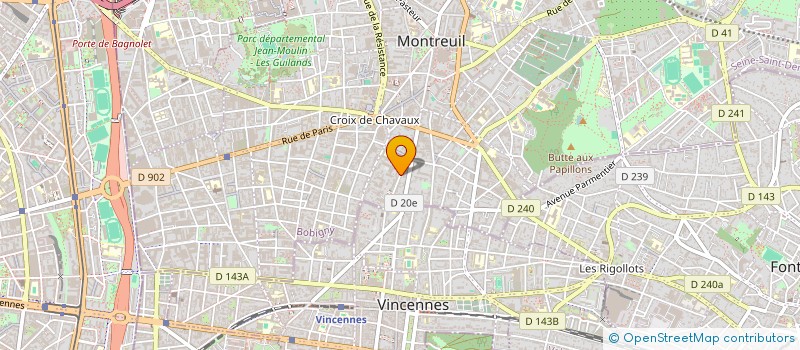 localisation de l'entreprise MADAME VIVIANE ESNAULT à MONTREUIL