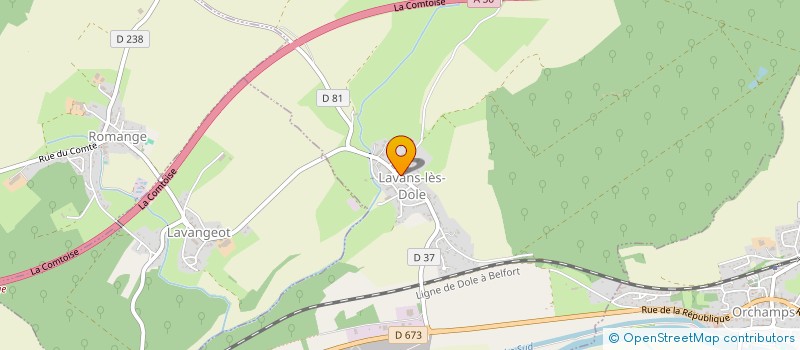 localisation de l'entreprise MADAME VIVIANE GENTY  LAVANS-LES-DOLE