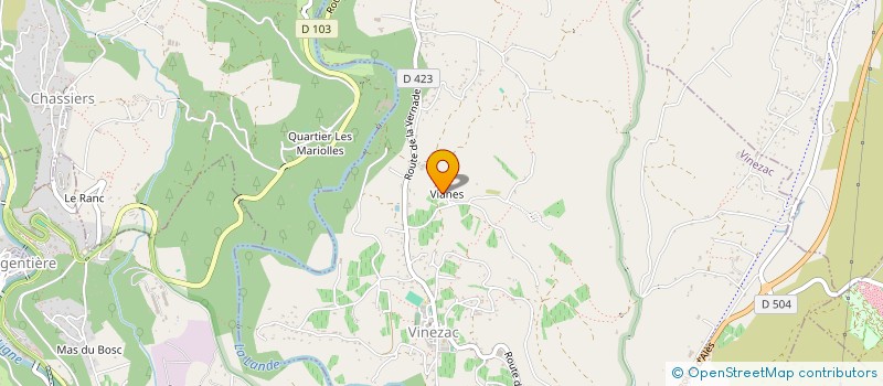 localisation de l'entreprise MADAME VIVIANE GUILHAUMON  VINEZAC