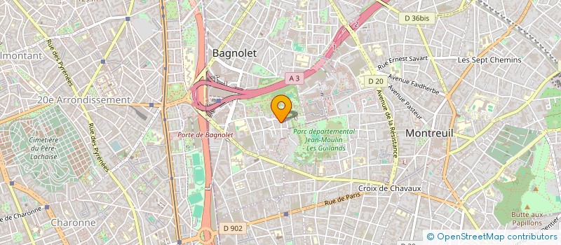 localisation de l'entreprise MADAME VIVIANE HELARY à BAGNOLET