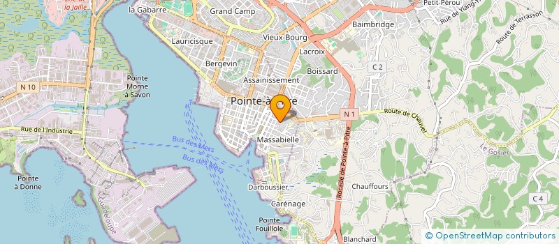 localisation de l'entreprise MADAME VIVIANE JEANNET à POINTE A PITRE