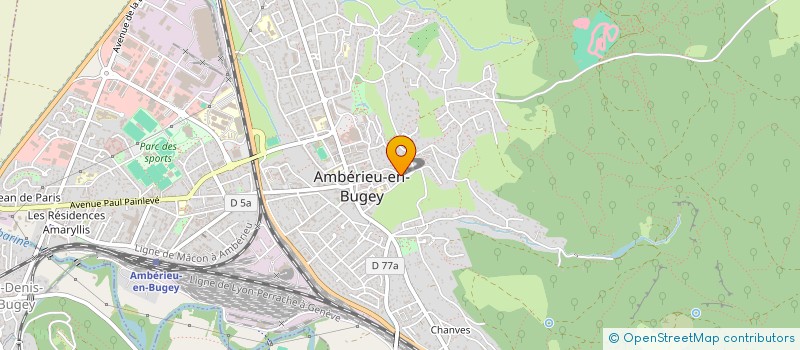 localisation de l'entreprise MADAME VIVIANE JOBEZ  AMBERIEU-EN-BUGEY