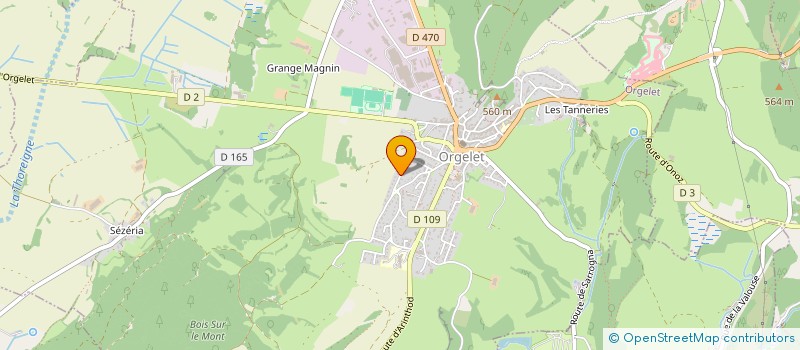 localisation de l'entreprise MADAME VIVIANE LANIS  ORGELET