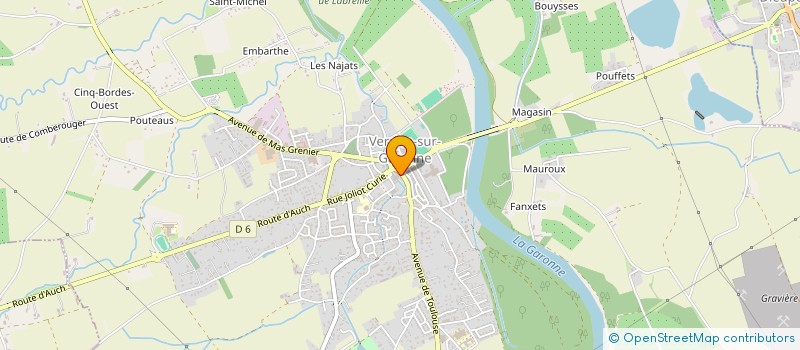 localisation de l'entreprise MADAME VIVIANE LERAT à VERDUN-SUR-GARONNE