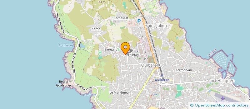 localisation de l'entreprise MADAME VIVIANE MAHE  QUIBERON