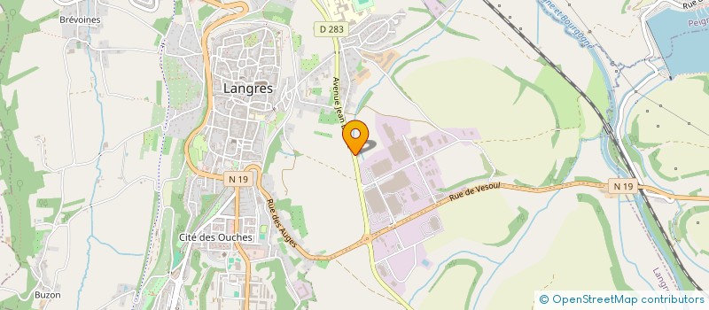 localisation de l'entreprise MADAME VIVIANE MEUGNIOT à LANGRES