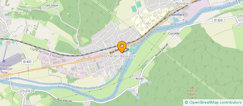 localisation de l'entreprise MADAME VIVIANE MOLARD  ROCHE-LEZ-BEAUPRE