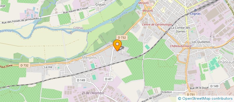localisation de l'entreprise MADAME VIVIANE NICOLEAU à COGNAC