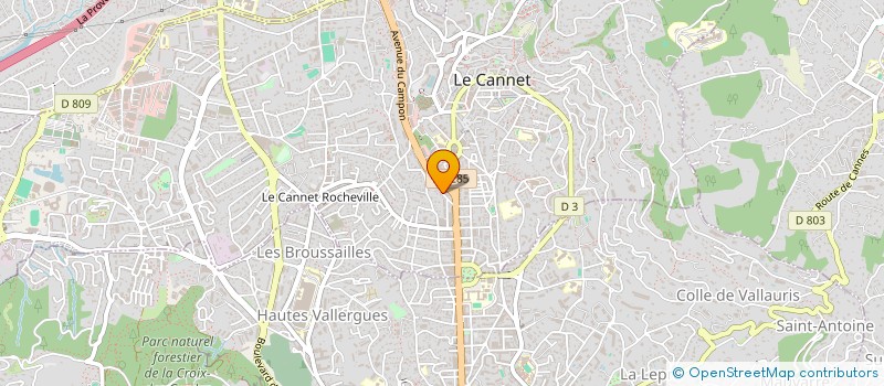 localisation de l'entreprise MADAME VIVIANE NUCCI à LE CANNET