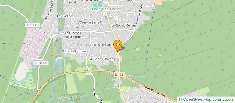 localisation de l'entreprise MADAME VIVIANE PUJOL  LEGE-CAP-FERRET