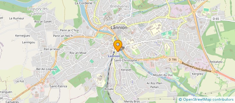 localisation de l'entreprise MADAME VIVIANE QUERRIEN  LANNION