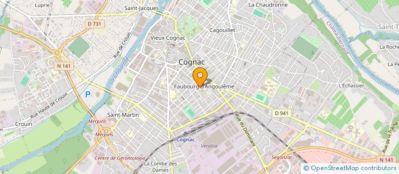 localisation de l'entreprise MADAME VIVIANE REINHARD à COGNAC