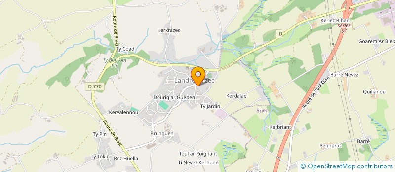 localisation de l'entreprise MADAME VIVIANE RICHARD  LANDREVARZEC