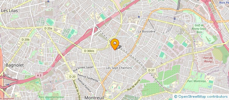 localisation de l'entreprise MADAME VIVIANE SANTOS DA SILVA à MONTREUIL