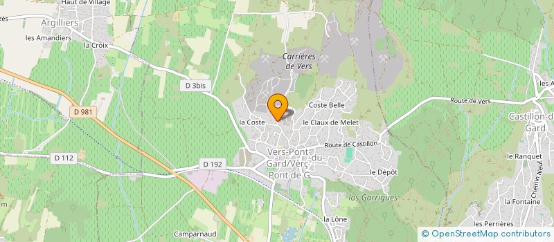 localisation de l'entreprise MADAME VIVIANE STANDAERT  VERS-PONT-DU-GARD