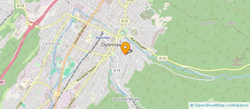 localisation de l'entreprise MADAME VIVIANE VOILLAT à OYONNAX