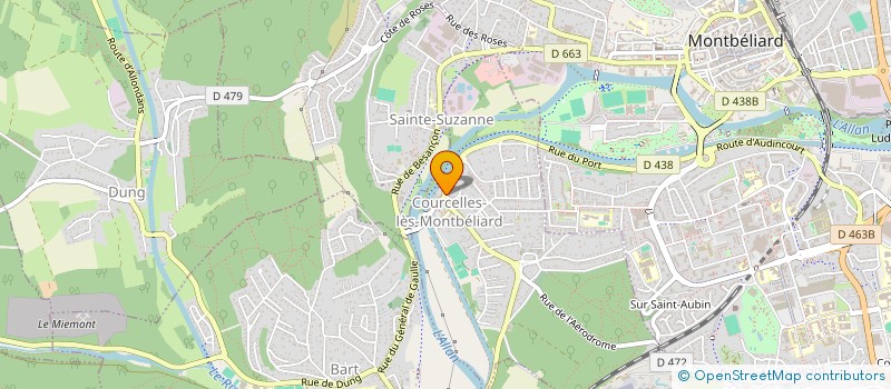 localisation de l'entreprise MADAME VIVIANE VOISINET  COURCELLES-LES-MONTBELIARD