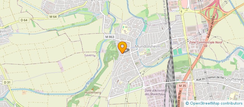 localisation de l'entreprise MADAME VIVIANE WEBER  MUNDOLSHEIM