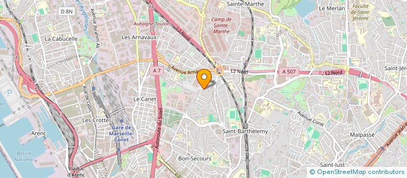 localisation de l'entreprise MADAME WADLINE ASPILAIRE à MARSEILLE
