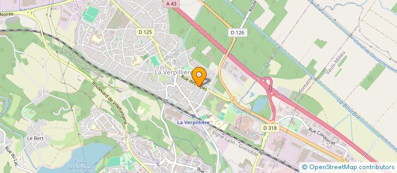 localisation de l'entreprise MADAME WAFA CHOUAT  LA VERPILLIERE