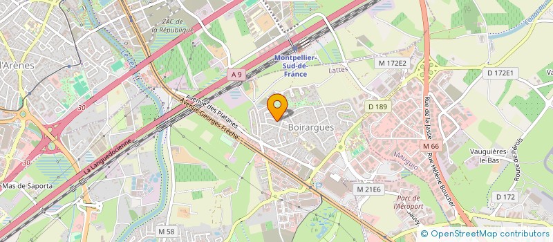 localisation de l'entreprise MADAME WAFA ECHAHRAWI  LATTES