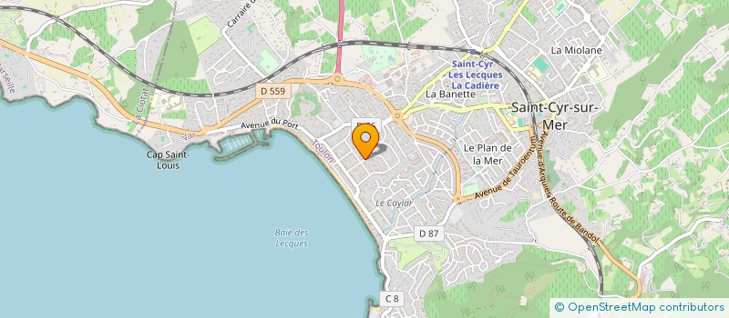 localisation de l'entreprise MADAME WANDA CALASSI à SAINT-CYR-SUR-MER