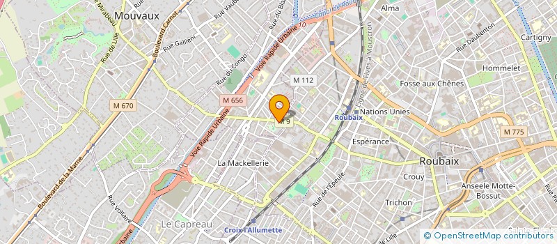 localisation de l'entreprise MADAME WANIDA BUN à ROUBAIX