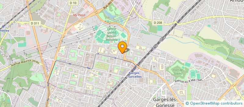 localisation de l'entreprise MADAME WARRY SACKO  SARCELLES