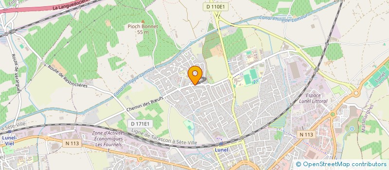 localisation de l'entreprise MADAME WASSILA BAKHICH  LUNEL