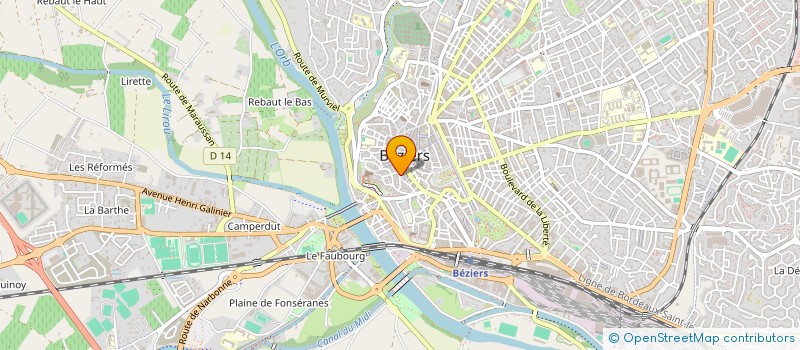 localisation de l'entreprise MADAME WAZNA MEKZINE  BEZIERS