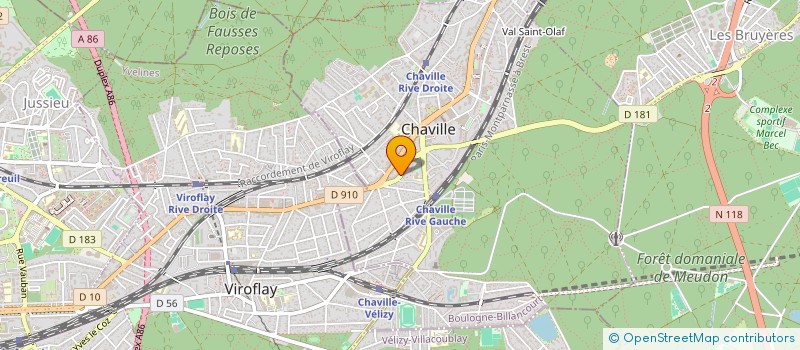 localisation de l'entreprise MADAME WEN ZHENG  CHAVILLE