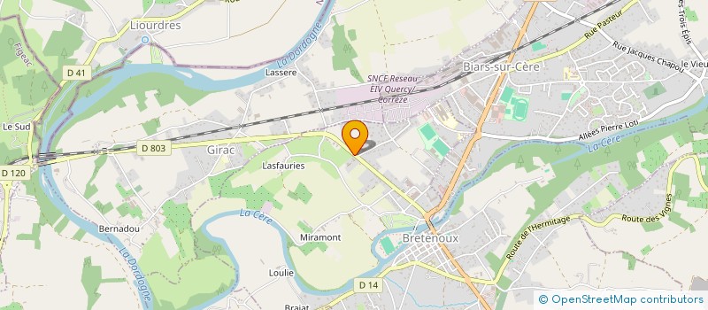 localisation de l'entreprise MADAME WENDY LAGRENEE  BRETENOUX