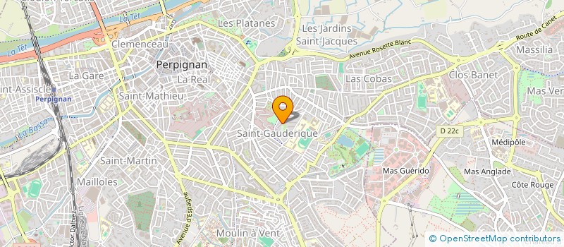 localisation de l'entreprise MADAME WIDAD AYECHE  PERPIGNAN