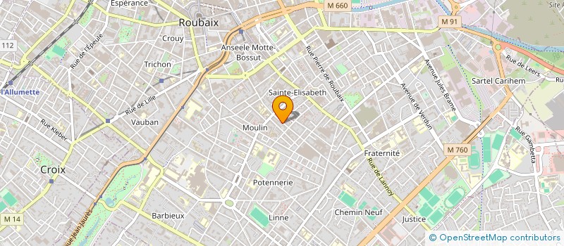 localisation de l'entreprise MADAME WINDI ASHLEY HOUNGBEDJI à ROUBAIX