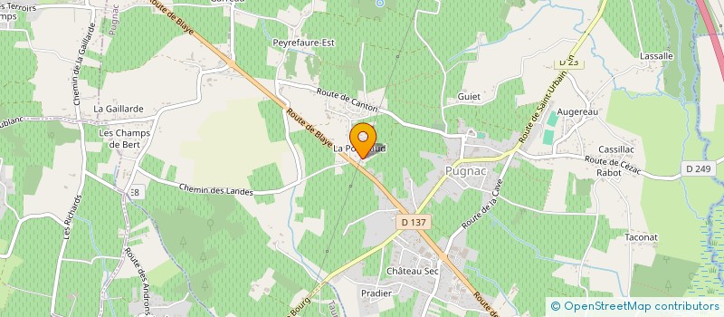 localisation de l'entreprise MADAME WIOLETTA ANNA FOJTICK  PUGNAC