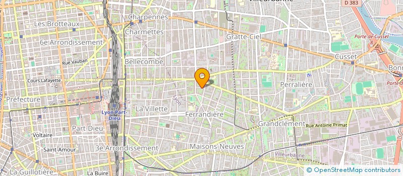 localisation de l'entreprise MADAME WISSEM TOUMI  VILLEURBANNE