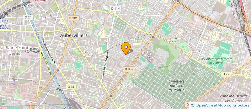 localisation de l'entreprise MADAME WOJCIECH PALIWODA  AUBERVILLIERS