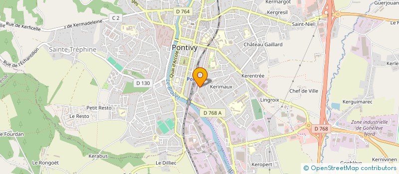 localisation de l'entreprise MADAME WOODLYNE NONCENT  PONTIVY