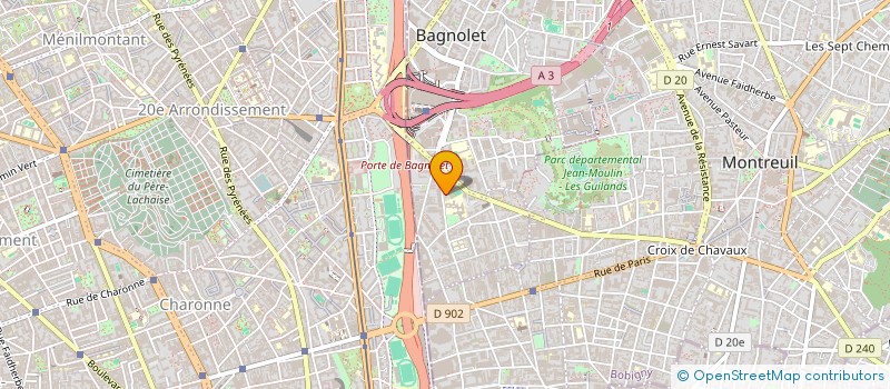 localisation de l'entreprise MADAME WUURI NDIAYE à BAGNOLET