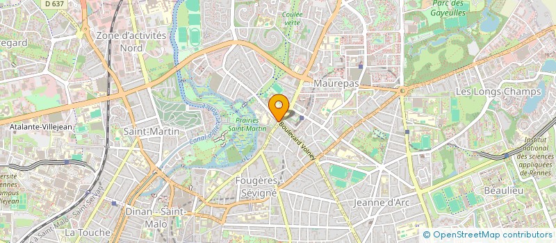 localisation de l'entreprise MADAME XAVIERE LAGADEC  RENNES