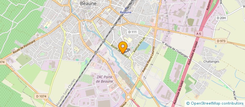 localisation de l'entreprise MADAME XAVIERE LESIEUR  BEAUNE