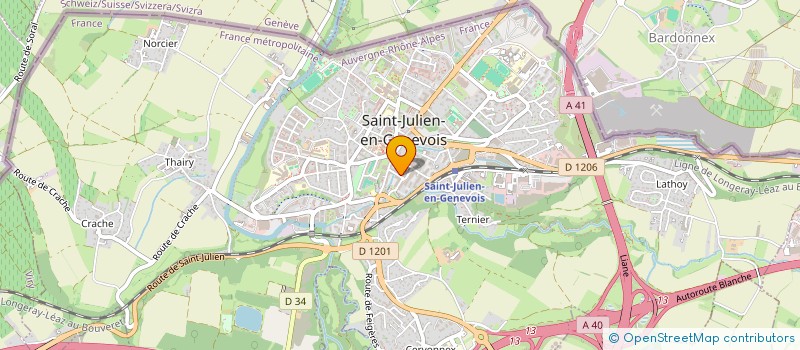 localisation de l'entreprise MADAME XIAOLIN CHI  SAINT-JULIEN-EN-GENEVOIS