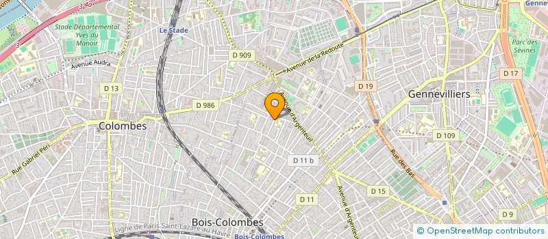 localisation de l'entreprise MADAME XIN WANG à BOIS-COLOMBES