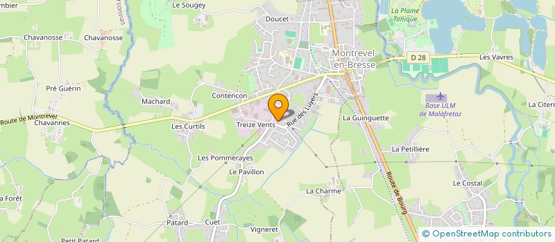 localisation de l'entreprise MADAME XIONG YANG à MONTREVEL-EN-BRESSE