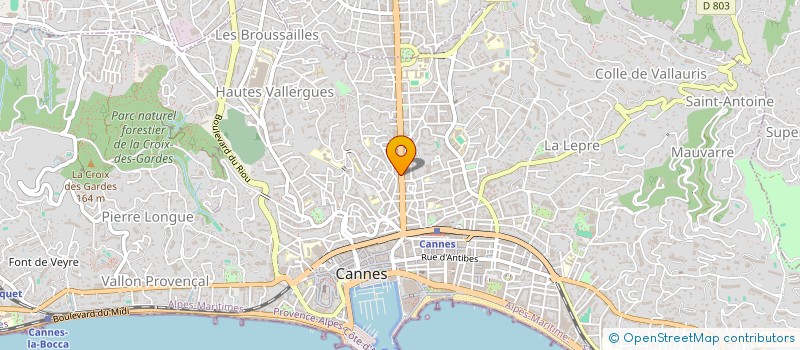 localisation de l'entreprise MADAME YABA ATTOUMO à CANNES