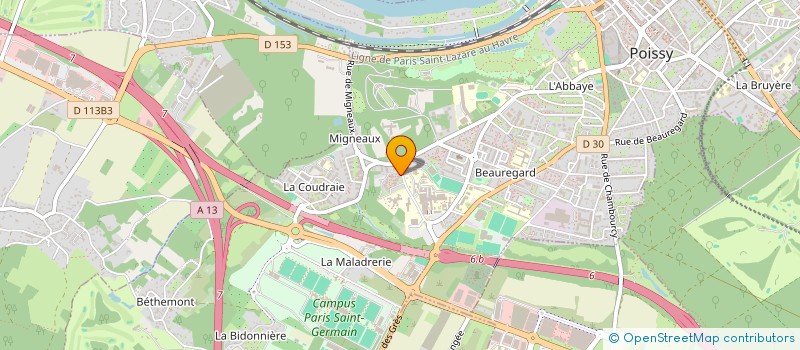 localisation de l'entreprise MADAME YABA CAROLE SERI  POISSY