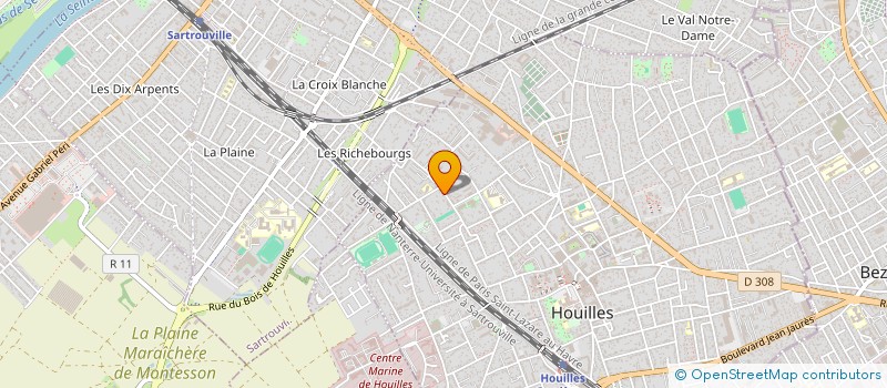 localisation de l'entreprise MADAME YACINE KHALFAOUI  HOUILLES