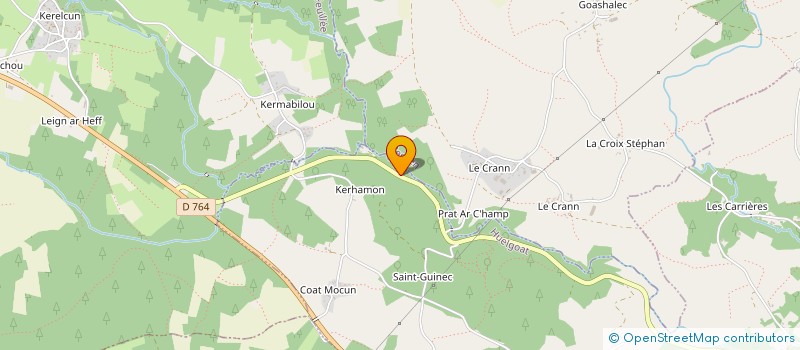 localisation de l'entreprise MADAME YAEL FERRAND à HUELGOAT