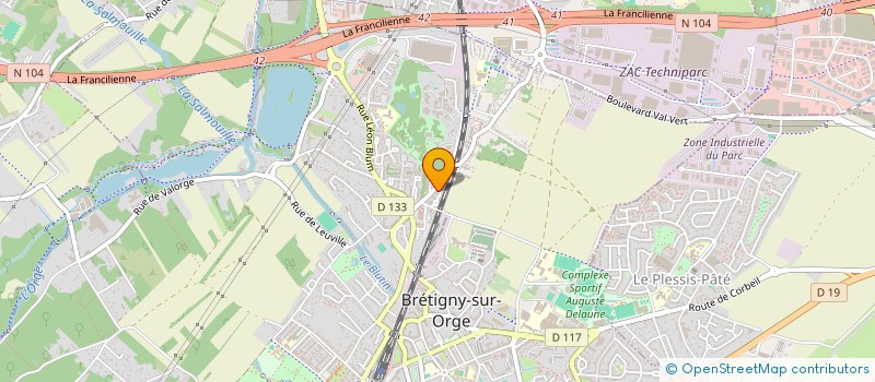 localisation de l'entreprise MADAME YAH COULIBALY  BRETIGNY-SUR-ORGE